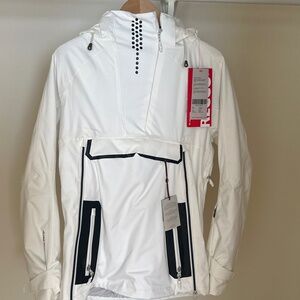 Sweaty Betty white jacket with faux white trim! XS  new with tags!